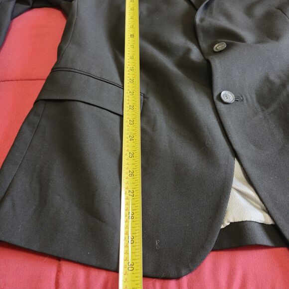 J Ferrar Black Super Slim Fit Blazer 46R NWT Stretch 2 Button Suit Jacket - Picture 8 of 16